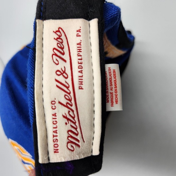 Golden State Warriors Hat Cap Snap Back Blue Yellow NBA Basketball Mens One Size - Picture 10 of 11